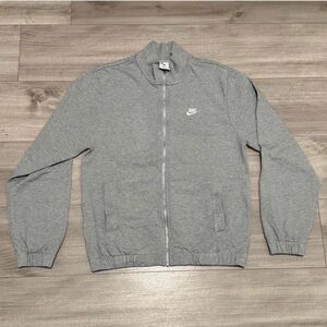 Nike Men's Heather Gray Zip-Up Sweater